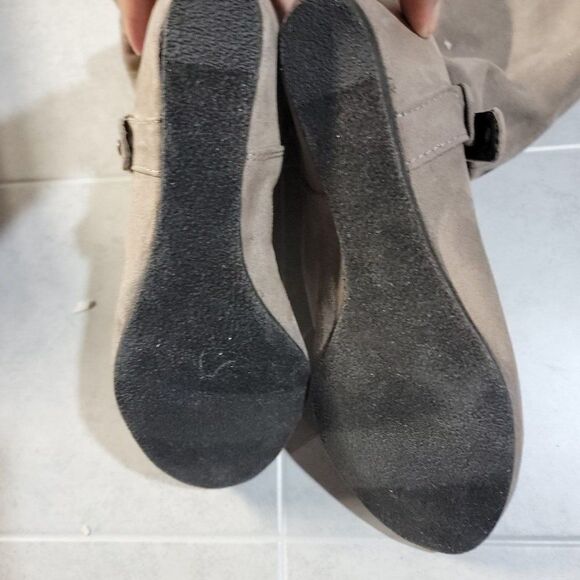 Bongo Womens Armitage 20311 Taupe Leather Mid Calf Pull On Slouch Boots Sz 9 M - Picture 8 of 9